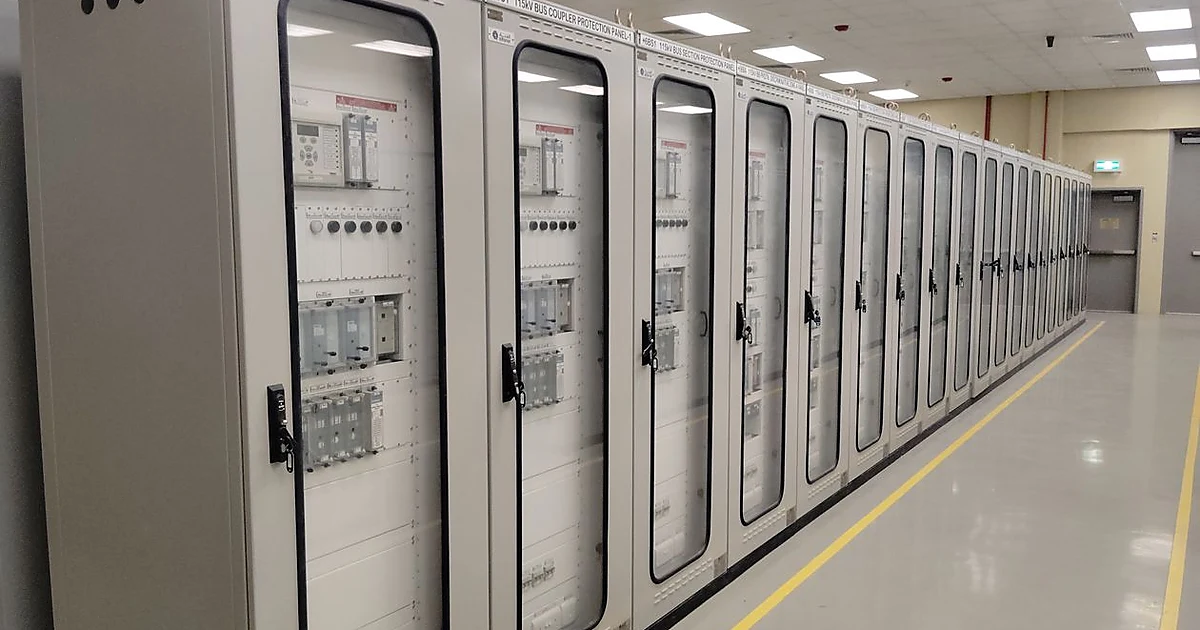 Industrial electrical switchgear control room panel