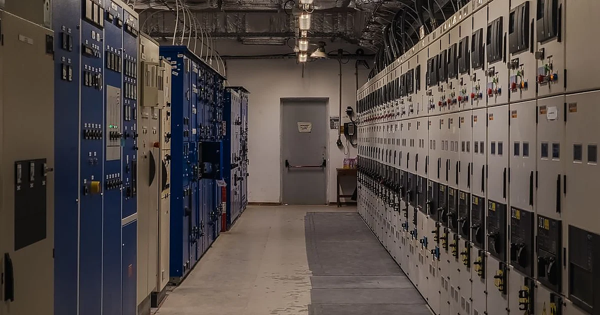 Industrial control room electrical distribution panel