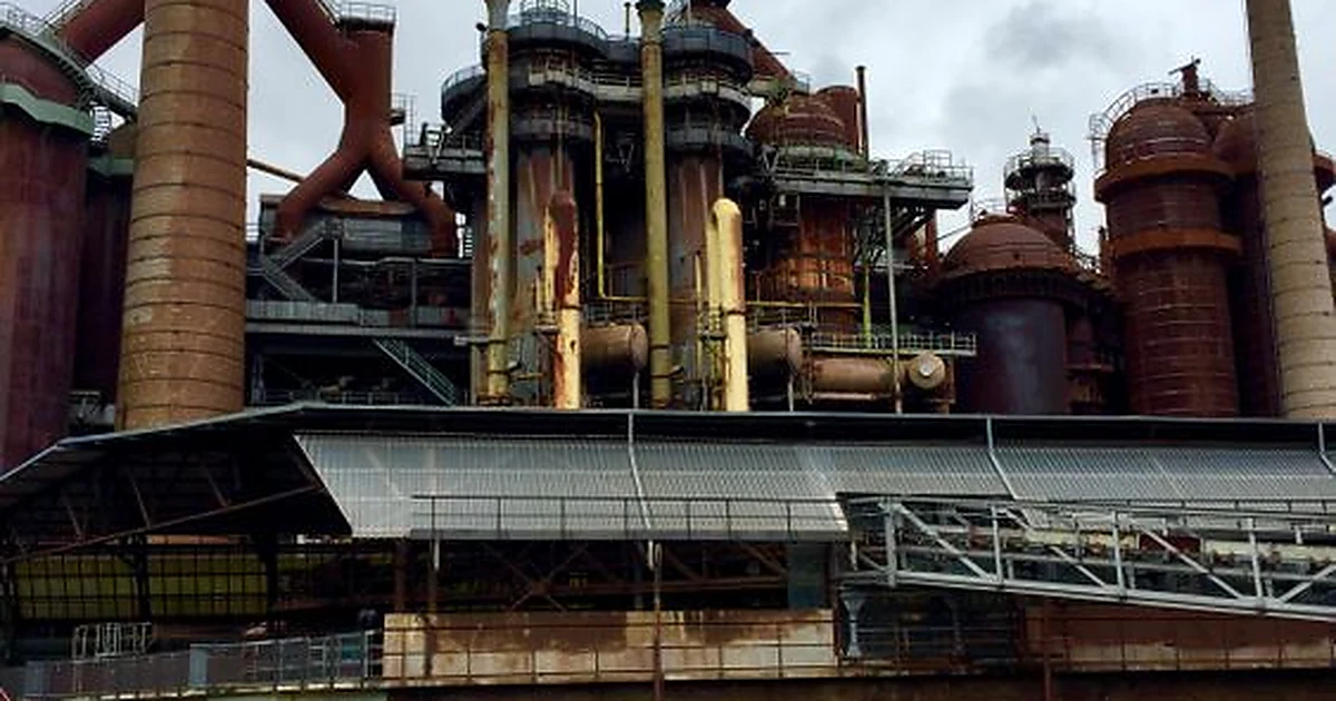 Steel factory ironworks industrial facility